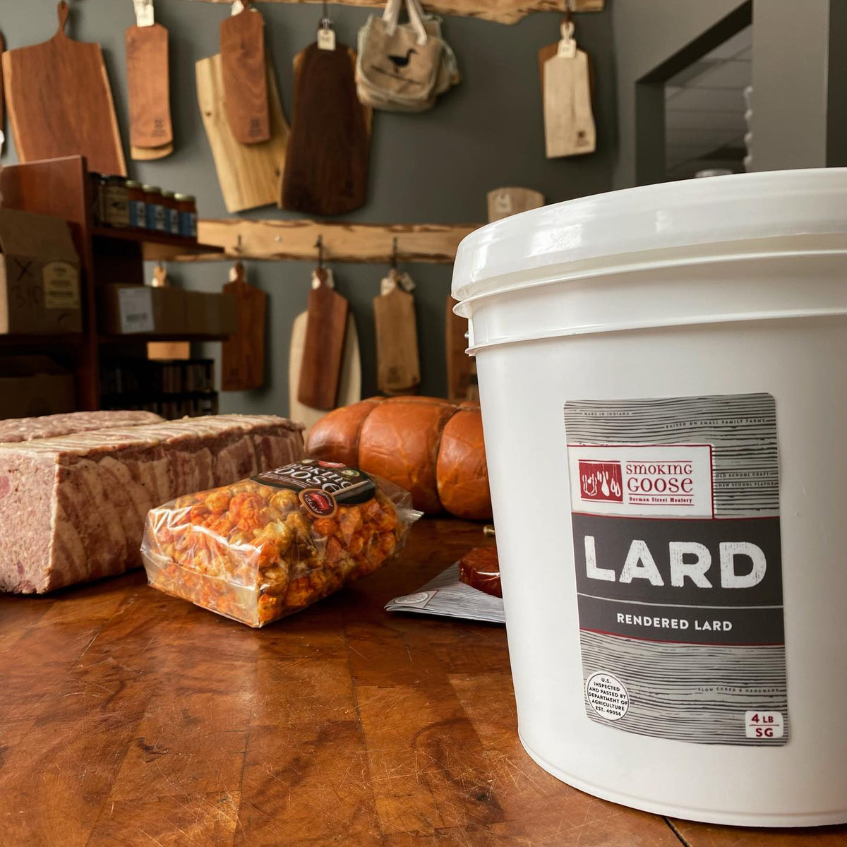 Smoking Goose rendered leaf lard, 4 lb container
