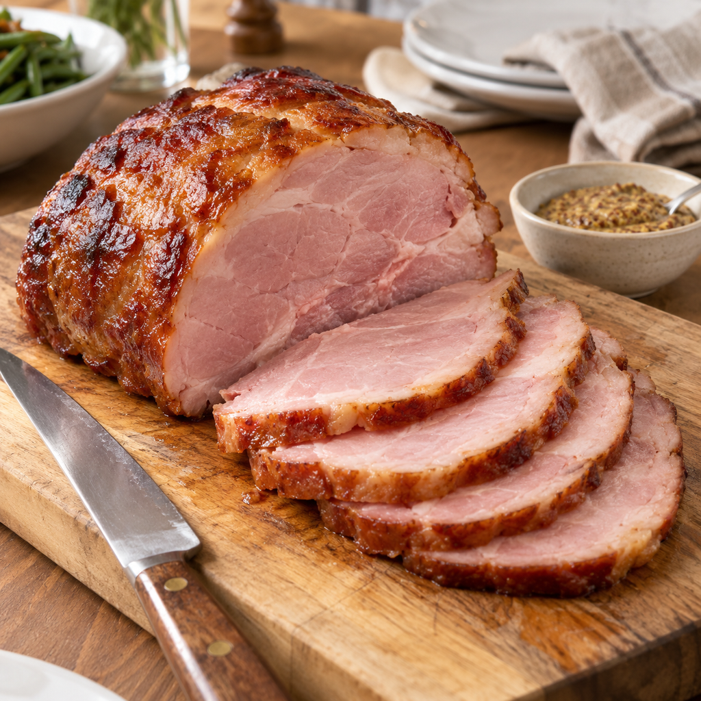 Old-Fashioned Hickory Smoked Boneless Half Ham, Fully Cooked (5 lb)