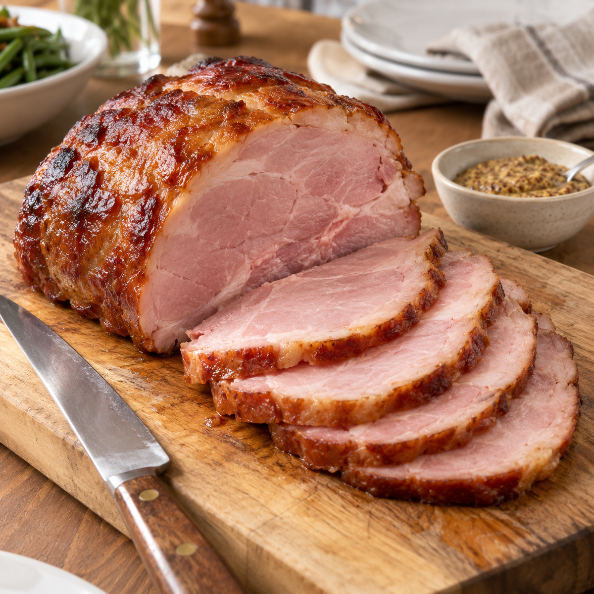 Old-Fashioned Hickory Smoked Boneless Half Ham, Fully Cooked (5 lb)