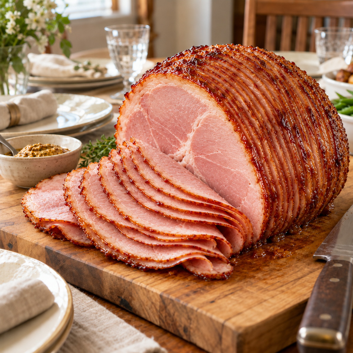 Hickory Smoked Spiral Sliced Ham, Half Bone-In (8 lb)
